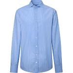 Chemises Hackett bleues à rayures rayées à manches longues Taille L look fashion pour homme 