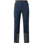 Pantalons de randonnée Haglöfs bleus en shoftshell Taille M look fashion pour femme 