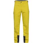 Pantalons de randonnée Haglöfs jaunes en gore tex imperméables respirants Taille XL look fashion pour homme en promo 