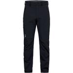 Pantalons de ski Haglöfs noirs en shoftshell éco-responsable Taille XL pour homme 
