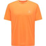 T-shirts Haglöfs orange à manches courtes imperméables éco-responsable à manches courtes à col rond Taille S pour homme 