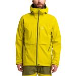 Vestes de ski Haglöfs jaunes en gore tex imperméables éco-responsable avec zip d'aération Taille M pour homme 