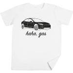 Haha Gas - Tesla Model 3 - Elon Musk Enfant Unisexe Garçons Filles Blanc T-Shirt Kids Unisex T-Shirt
