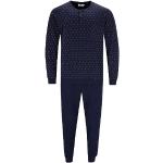 hajo Pyjama Premium Cotton Marine à motifs 53670 609, bleu, 52