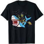 T-shirts noirs à motif requins enfant look fashion 