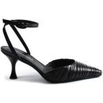 Escarpins HALMANERA noirs en cuir en cuir Pointure 38 avec un talon entre 7 et 9cm look fashion pour femme 