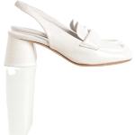 Sandales à talons HALMANERA blanches en cuir Pointure 39 avec un talon entre 5 et 7cm pour femme 