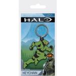 Porte-clés verts en caoutchouc Halo look fashion 