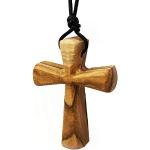 Pendentifs croix noirs en bois look fashion pour femme en promo 