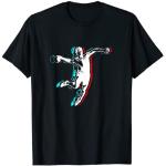 T-shirts de handball noirs Taille S look fashion pour homme 