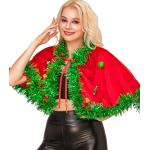 Déguisements de Père-Noël  pour fêtes de Noël rouges en velours Tailles uniques look fashion pour femme 