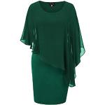 Robes de cocktail de mariée vert foncé en polyester midi sans manches à col rond Taille XL plus size look fashion pour femme 