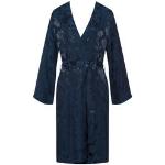 Robes de chambre longues Hanro bleu nuit à fleurs en viscose Taille S pour femme en promo 