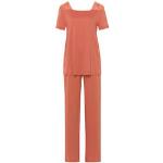 Pyjamas Hanro orange en soie Taille S pour femme 