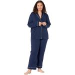 Pyjamas Hanro bleues foncé en lyocell tencel éco-responsable Taille L look fashion pour femme 