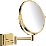Miroirs de salle de bain Hansgrohe dorés grossissants 
