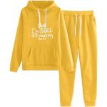 Survêtements jaunes respirants Taille M look streetwear pour femme 