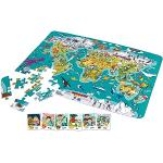 Puzzles en bois Hape en bois imprimé carte du monde 100 pièces 