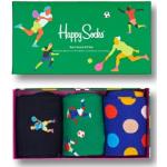Happy Socks 3-Pack Sports Socks Set, colorées et amusantes, chaussettes pour homme et femme, Vert (36-40)