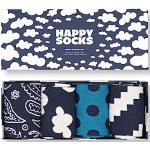 Happy Socks 4-Pack Chaussettes avec motifs pour homme et femme, coffret cadeaux avec des chaussettes crew originales et multicolore en cotton taille 36-40