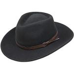 Chapeaux Fedora noirs en cuir Taille S classiques pour homme 