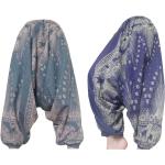 Pantalons large violets en coton à motif éléphants Tailles uniques pour femme 