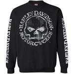 Harley-Davidson Men's Willie G Skull Sweatshirt, Black Crew Pullover 30296649