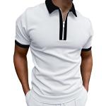 T-shirts col V pour la fête des pères blancs à manches courtes à col en V Taille 3 XL plus size look fashion pour homme 