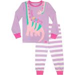 Pyjamas lilas à rayures à motif dinosaures look fashion pour fille de la boutique en ligne Amazon.fr 