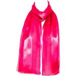 Écharpes en soie rose fushia en mousseline Tailles uniques look fashion pour femme 
