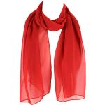 Écharpes en soie rouge bordeaux en mousseline à motif canards Tailles uniques look fashion pour femme en promo 
