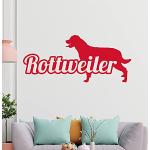 hauptsachebeklebt Kiwi Star Rottweiler avec nom Police Silhouette Sticker Mural Sticker Mural Wall Stickers – 6 Tailles, 31_Rot, 80 x 35 cm