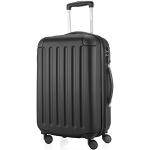 HAUPTSTADTKOFFER - Spree - Bagages Cabine à Main, Valise Rigide, Trolley, ABS, TSA, extra léger, extensible, 4 roues, 55 cm, 42 L, Noir