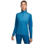 Maillots de running Nike Element bleus Taille S pour femme en promo 