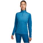Maillots de running Nike Element bleus Taille M pour femme en promo 