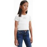 T-shirts Calvin Klein blancs à logo de créateur Taille 12 ans pour fille de la boutique en ligne Calvinklein.fr 