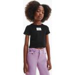 T-shirts Calvin Klein noirs à logo de créateur Taille 12 ans pour fille de la boutique en ligne Calvinklein.fr 
