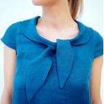 Chemises bleues en lin à manches courtes Taille XXS plus size pour femme 