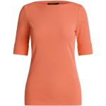 T-shirts basiques de créateur Ralph Lauren orange corail à motif bateaux Taille M pour femme 