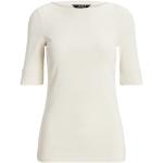 T-shirts basiques de créateur Ralph Lauren blanc crème à motif bateaux Taille L pour femme 