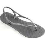 Sandales plates Havaianas grises en caoutchouc Pointure 34 look fashion pour femme 
