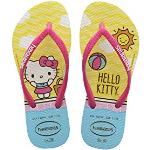 Tongs  Havaianas blanches en caoutchouc Hello Kitty Pointure 23 look fashion pour enfant 