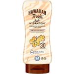 Crèmes solaires Hawaiian Tropic imperméables indice 30 180 ml pour le corps texture lait 