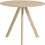 Tables rondes Hay marron laquées en bois diamètre 90 cm scandinaves en promo 