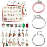 Bracelets de perles pour fêtes de Noël en plastique à perles pour fille en promo 