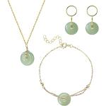 Bracelets en argent de mariage vert jade en or 18 carats look fashion pour enfant 