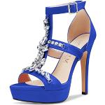 Sandales de mariage bleues Pointure 35 classiques pour femme 