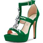 Sandales de mariage vert foncé Pointure 43 classiques pour femme 