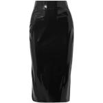Jupes crayon noires en cuir synthétique midi Taille 3 XL look fashion pour femme 