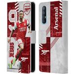 Head Case Designs sous Licence Officielle Arsenal FC Gabriel Jesus 2022/23 Première Équipe Coque en Cuir à Portefeuille Compatible avec Oppo Find X2 Neo 5G